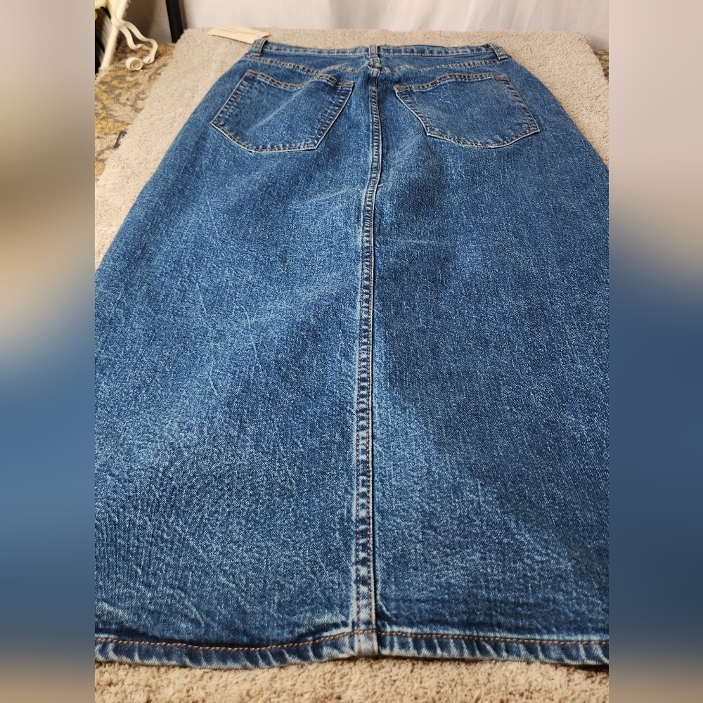 Women's A-Line Midi Denim Skirt - Universal Thread Medium Wash 4 - Picture 6 of 16